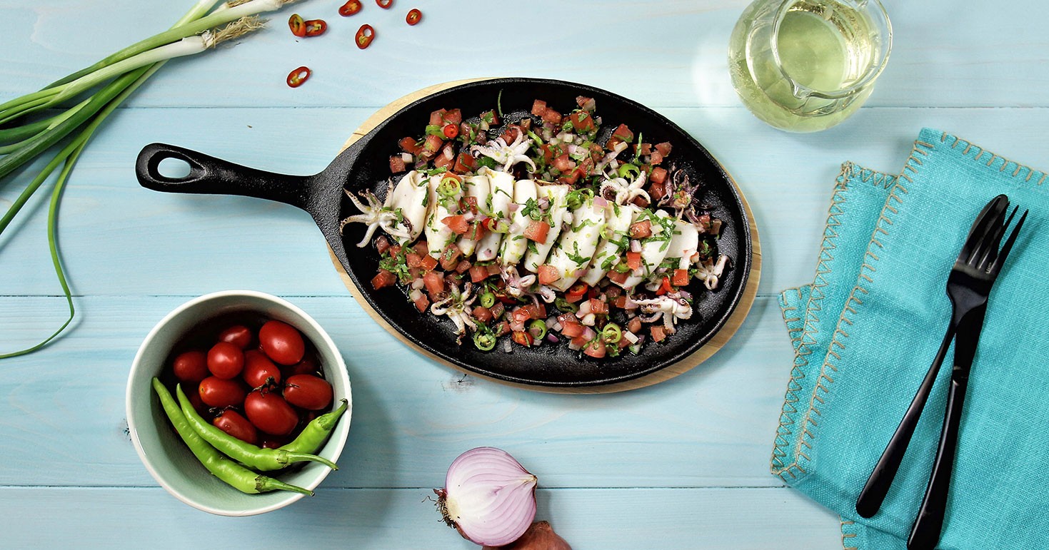 Καλαμάρι με pico de gallo