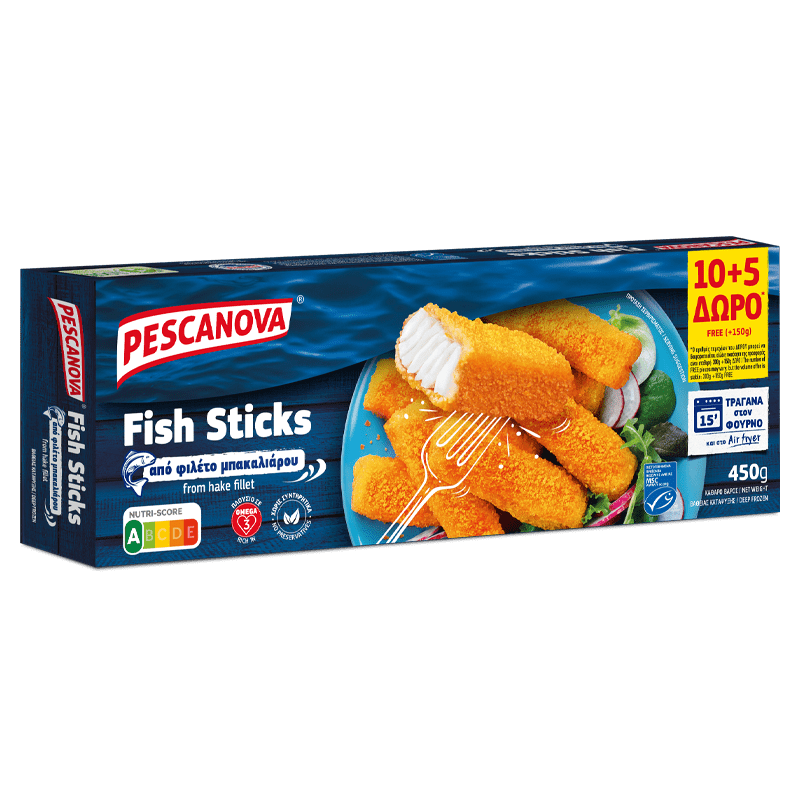 15 fish sticks μπακαλιάρου pescanova